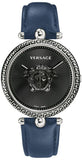  Shop Authentic Versace Palazzo Empire Black Dial Blue Leather Strap Watch for Women - VCO080017 - Luxxuri