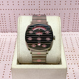  Shop Authentic Gucci Grip Quartz Silver Dial Silver Steel Strap Watch For Women - YA157438 - Luxxuri