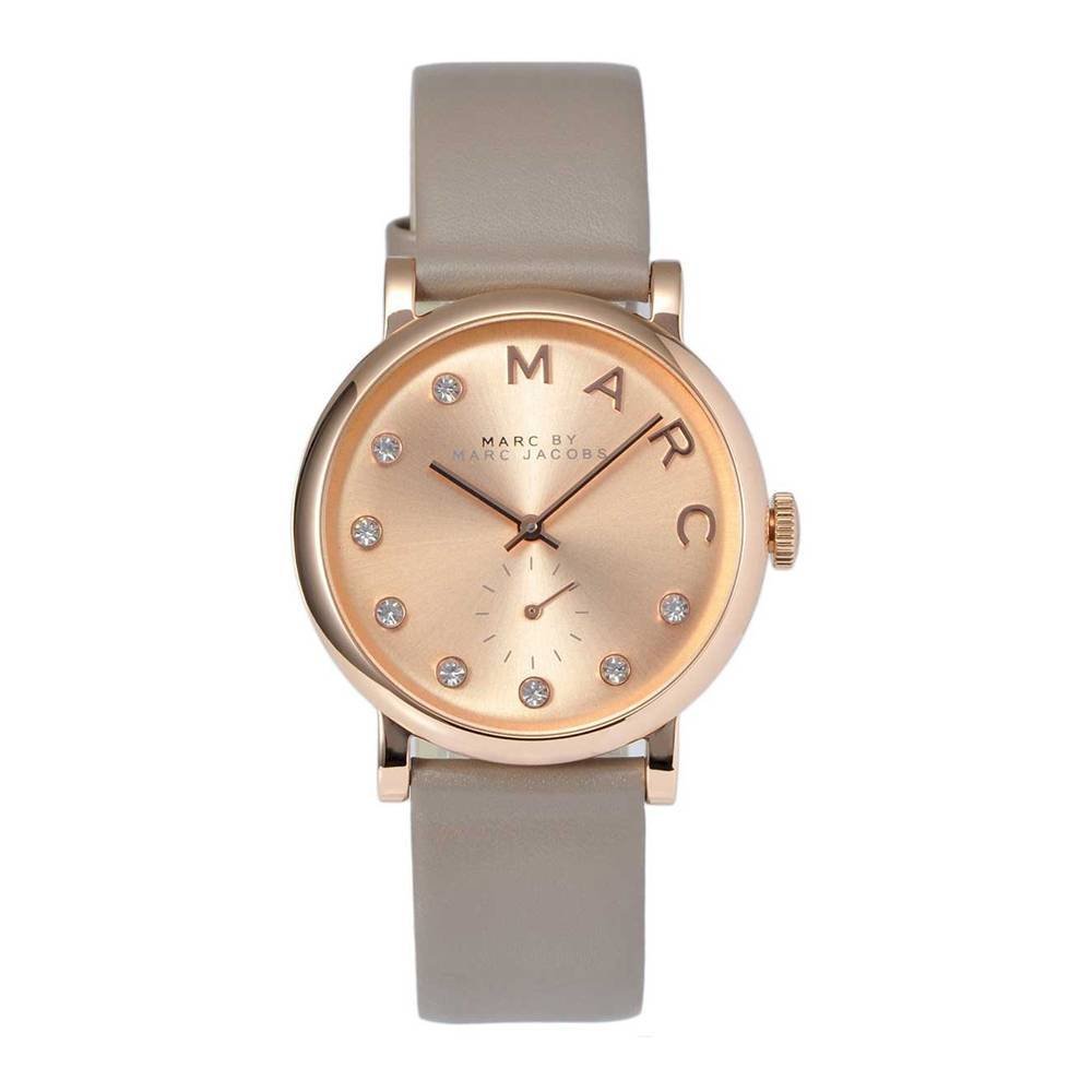  Shop Authentic Marc Jacobs Baker Rose Gold Dial Grey Leather Strap Watch for Women - MBM1400 - Luxxuri