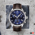  Shop Authentic Tissot Chrono XL Classic Blue Dial Brown Leather Strap Watch For Men - T116.617.16.047.00 - Luxxuri