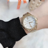  Shop Authentic Michael Kors Mindy Three Hand White Dial Rose Gold Steel Strap Watch for Women - MK7078 - Luxxuri