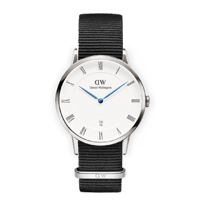  Shop Authentic Daniel Wellington Dapper Cornwall White Dial Black Nylon Strap Watch for Women - DW00100264 - Luxxuri
