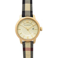  Shop Authentic Burberry Classic Champagne Gold Dial Horseferry Leather Strap Watch for Women - BU10104 - Luxxuri