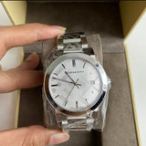  Shop Authentic Burberry The City Silver Dial Silver Steel Strap Watch for Men - BU9037 - Luxxuri