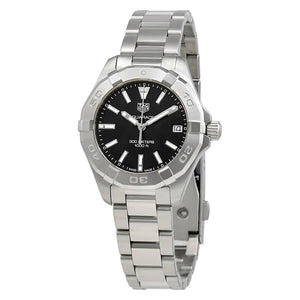  Shop Authentic Tag Heuer Aquaracer Black Dial Silver Steel Strap Watch for Women - WBD1310.BA0740 - Luxxuri