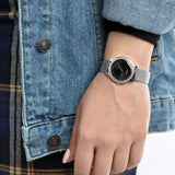  Shop Authentic Guess Chelsea Crystals Black Dial Silver Mesh Bracelet Watch For Women  - W0647L5 - Luxxuri
