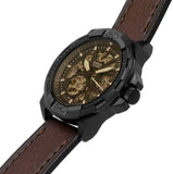  Shop Authentic Fossil Bronson Automatic Skeleton Black Dial Brown Leather Strap Watch for Men - ME3219 - Luxxuri
