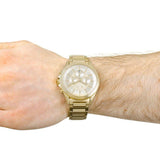  Shop Authentic Armani Exchange Drexler Chronograph Gold Dial Gold Steel Strap Watch For Men - AX2602 - Luxxuri