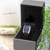  Shop Authentic Emporio Armani Gioia Quartz Mother of Pearl Blue Dial Blue Leather Strap Watch For Women - AR11426 - Luxxuri