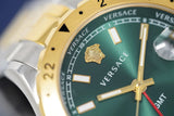  Shop Authentic Versace Hellenyium GMT Green Dial Two Tone Steel Strap Watch for Men - V11050015 - Luxxuri
