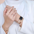  Shop Authentic Daniel Wellington Quadro Melrose Black Dial Rose Gold Mesh Bracelet Watch For Women - DW00100432 - Luxxuri