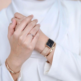  Shop Authentic Daniel Wellington Quadro Melrose Black Dial Rose Gold Mesh Bracelet Watch For Women - DW00100432 - Luxxuri