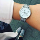  Shop Authentic Fossil Tailor Silver Dial Silver Steel Strap Watch for Women - ES3712 - Luxxuri