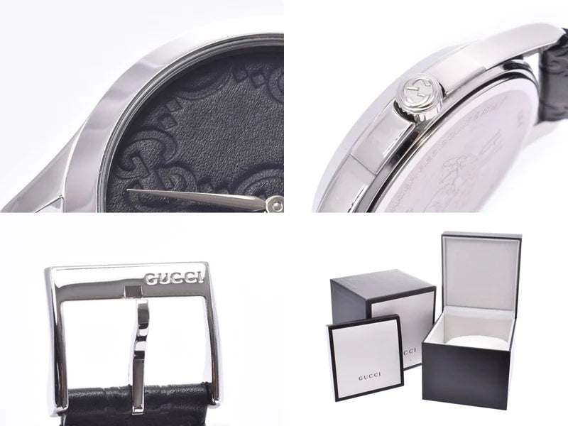  Shop Authentic Gucci G Timeless Quartz Black Dial Black Leather Strap Watch For Men - YA1264031 - Luxxuri