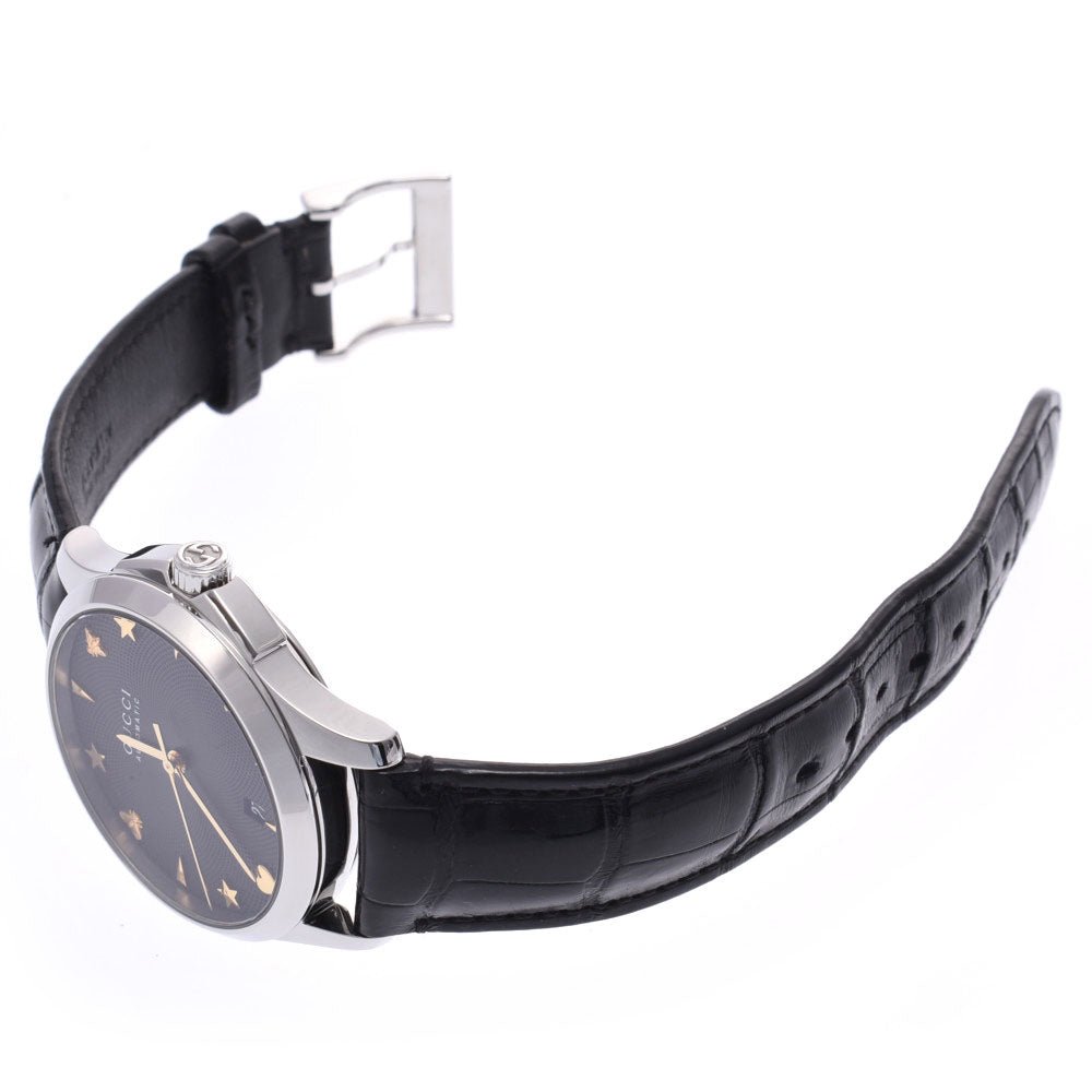  Shop Authentic Gucci G Timeless Automatic Black Dial Black Leather Strap Watch For Women - YA126469 - Luxxuri