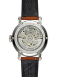  Shop Authentic Fossil Boyfriend Automatic Skeleton Silver Dial Brown Leather Strap Watch for Women - ME3109 - Luxxuri