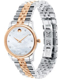  Shop Authentic Movado Museum Classic Mother of Pearl White Dial Two Tone Steel Strap Watch for Women - 0607077 - Luxxuri
