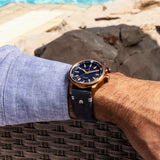  Shop Authentic Maurice Lacroix Pontos Divers Limited Edition Blue Dial Blue Leather Strap Watch For Men - PT6248-BRZ0B-430-4 - Luxxuri