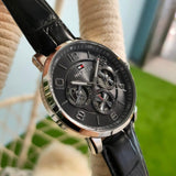  Shop Authentic Tommy Hilfiger Keagan Quartz Grey Dial Black Leather Strap Watch for Men - 1791289 - Luxxuri