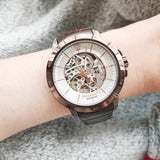  Shop Authentic Maserati Ingegno Automatic White Skeleton Dial Brown Leather Strap Watch For Men - R8821119003 - Luxxuri