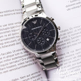  Shop Authentic Emporio Armani Renato Chronograph Blue Dial Silver Steel Strap Watch For Men - AR2486 - Luxxuri