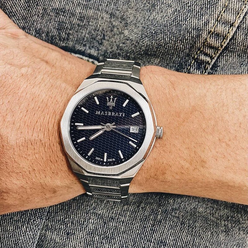  Shop Authentic Maserati Stile Blue Dial Silver Steel Strap Watch For Men - R8853142006 - Luxxuri
