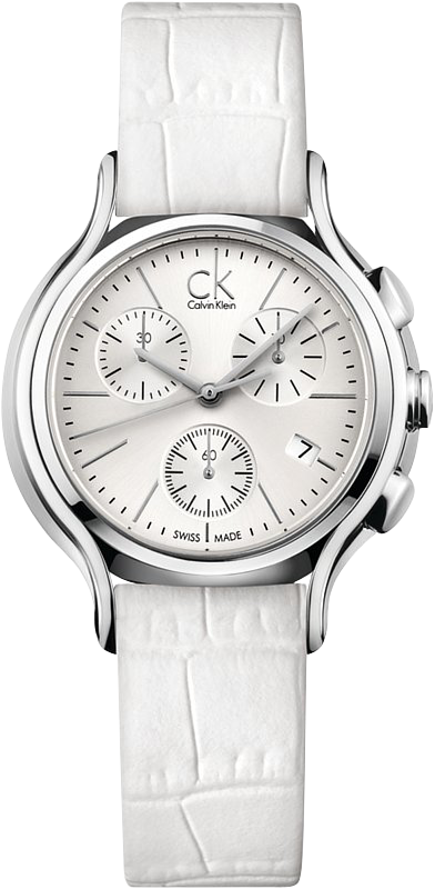  Shop Authentic Calvin Klein Skirt White Dial White Leather Strap Watch for Women - K2U291L6 - Luxxuri