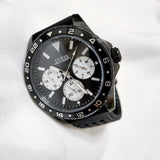  Shop Authentic Guess Odyssey Quartz Black Dial Black Silicone Strap Watch For Men - W1108G3 - Luxxuri