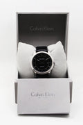  Shop Authentic Calvin Klein Infinity Automatic Black Dial Black Leather Strap Watch for Men - K5S341C1 - Luxxuri