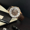  Shop Authentic Emporio Armani Meccanico Automatic Silver Dial Brown Leather Strap Watch For Men - AR60039 - Luxxuri