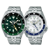 Shop Authentic Seiko 5 Sports SKX GMT Automatic Green Dial Silver Steel Strap Watch For Men - SSK035K1 - Luxxuri