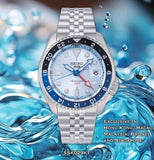  Shop Authentic Seiko 5 Sports Automatic GMT SKX Sports Style Asia Exclusive Limited Edition Ice Blue Dial Silver Steel Strap Watch For Men - SSK029K1 - Luxxuri
