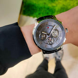  Shop Authentic Tommy Hilfiger Keagan Quartz Grey Dial Black Leather Strap Watch for Men - 1791289 - Luxxuri
