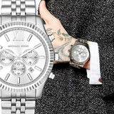  Shop Authentic Michael Kors Lexington Silver Dial Silver Steel Strap Watch for Men - MK8405 - Luxxuri