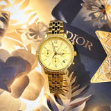  Shop Authentic Fossil Neutra Chronograph Gold Dial Gold Steel Strap Watch for Women - ES5219 - Luxxuri