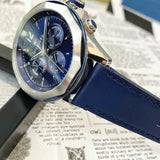  Shop Authentic Tommy Hilfiger Lars Chronograph Blue Dial Blue Leather Strap Watch For Men - 1792063 - Luxxuri