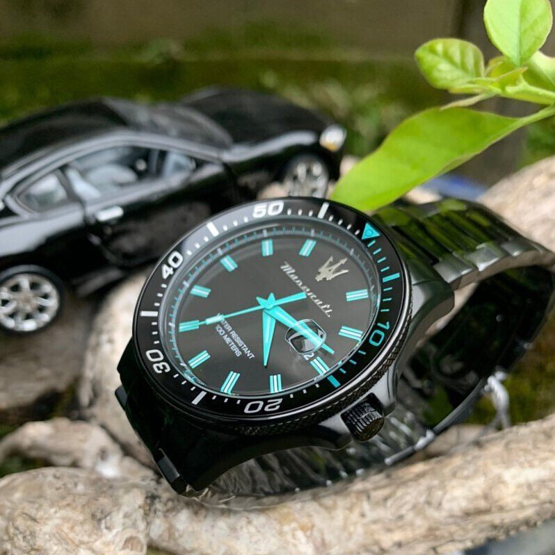  Shop Authentic Maserati SFIDA Aqua Edition Analog Black Dial Black Steel Strap Watch For Men - R8853144001 - Luxxuri