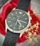  Shop Authentic Emporio Armani Paolo Chronograph Black Dial Black Leather Strap Watch For Men - AR11530 - Luxxuri