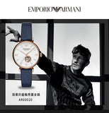  Shop Authentic Emporio Armani Gianni T-Bar Analog Silver Dial Blue Leather Strap Watch For Women - AR60020 - Luxxuri