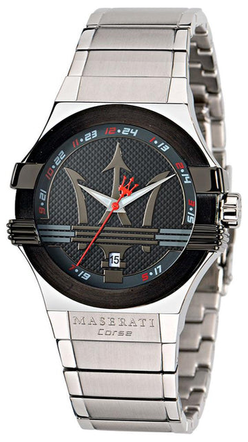  Shop Authentic Maserati Potenza Black Dial Silver Steel Strap Watch For Men - R8853108001 - Luxxuri