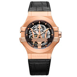  Shop Authentic Maserati Potenza Automatic Rose Gold Dial Black Leather Strap Watch For Men - R8821108002 - Luxxuri