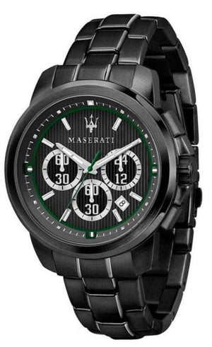  Shop Authentic Maserati Royale Chronograph Black Dial Black Steel Strap Watch For Men - R8873637004 - Luxxuri