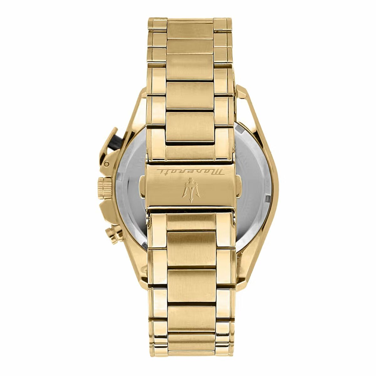 Maserati Traguardo Chronograph Black Dial Gold Steel Strap Watch For Men - R8873612041