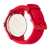  Shop Authentic Tommy Hilfiger Denim Quartz Red Dial Red Rubber Strap Watch for Men - 1791480 - Luxxuri