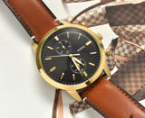 Shop Authentic Fossil Townsman Chronograph Black Dial Brown Leather Strap Watch for Men - FS5338 - Luxxuri