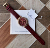  Shop Authentic Swarovski Era Journey Red Dial Red Leather Strap Watch for Women - 5416701 - Luxxuri