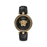  Shop Authentic Versace Palazzo Empire Black Dial Black Leather Strap Watch for Women - VCO020017 - Luxxuri