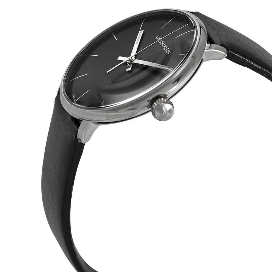  Shop Authentic Calvin Klein High Noon Quartz Black Dial Black Leather Strap Watch for Men - K8M211C1 - Luxxuri