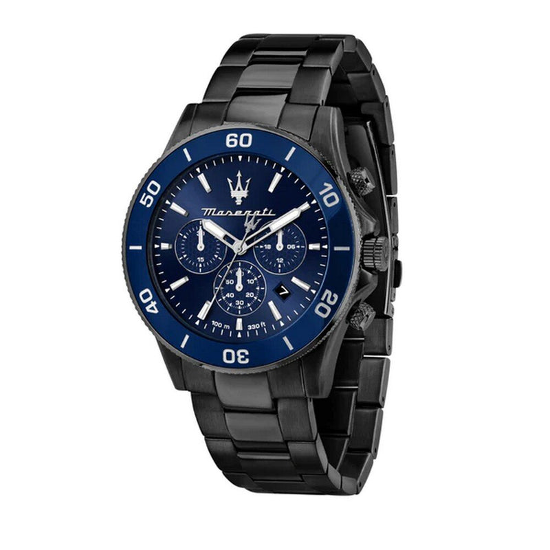  Shop Authentic Maserati Competizione Chronograph Blue Dial Black Steel Strap Watch For Men - R8873600005 - Luxxuri