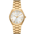  Shop Authentic Michael Kors Lennox Three Hand Silver Dial Gold Steel Strap Watch For Women - MK7391 - Luxxuri